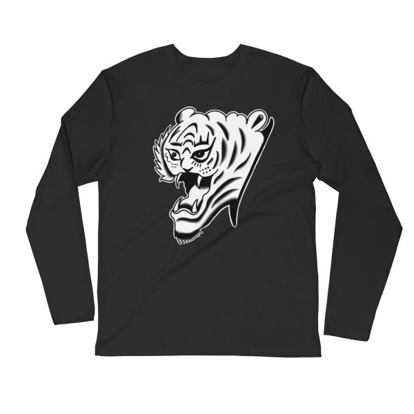 Sucky Tiger Long Sleeve Fitted Premium Crew